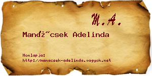 Manácsek Adelinda névjegykártya